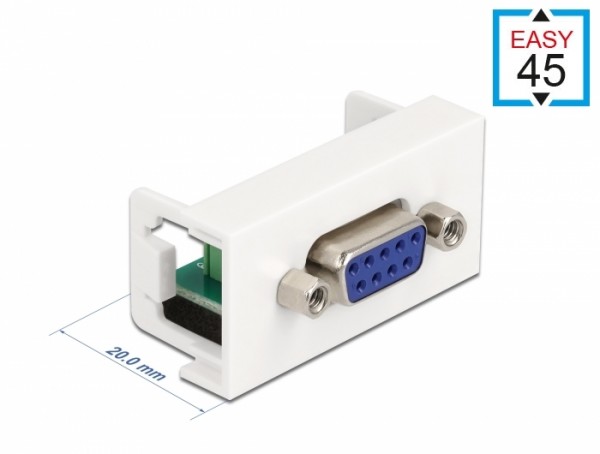 Easy 45 Modul D-Sub 9 Pin Buchse zu 6 Pin Terminalblock 22,5 x 45 mm, Delock® [81348]