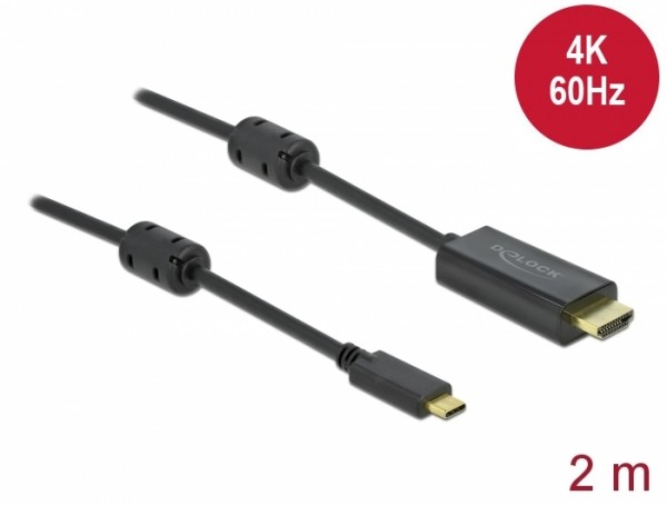 Aktives USB Type-C™ zu HDMI Kabel (DP Alt Mode) 4K 60 Hz 2 m, Delock® [85970]