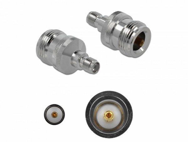Adapter N Buchse an SMA Buchse 10 GHz, Delock® [89986]