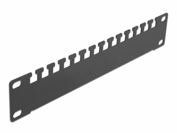 10? Kabelabfangschiene 1 HE schwarz, Delock® [66677]