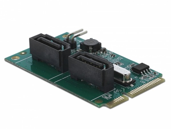 Mini PCIe Konverter an 2 x SATA mit RAID, Delock® [95264]