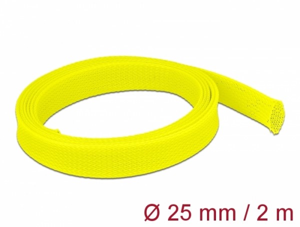 Geflechtschlauch dehnbar 2 m x 25 mm gelb, Delock® [20750]