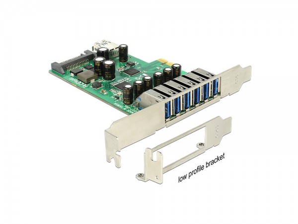 PCI Express Karte mit 6 x extern + 1 x intern, USB 3.0, Delock® [89377]