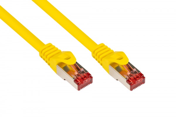RNS® Patchkabel mit Rastnasenschutz, Cat. 6, S/FTP, PiMF, PVC, 250MHz, gelb, 25m, Good Connections®