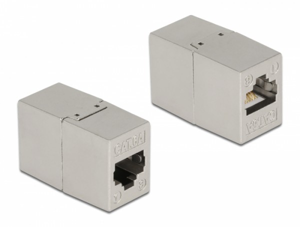 Adapter RJ45 Buchse zu RJ45 Buchse Cat.6A Metall, Delock® [87037]