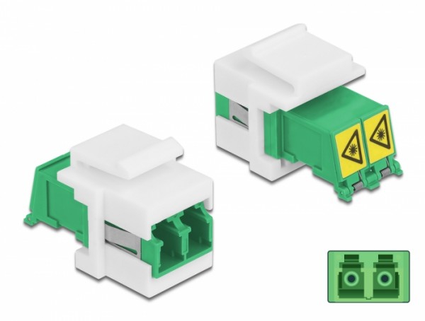 Keystone Modul LC Duplex Buchse zu LC Duplex Buchse mit Laserschutzklappe innen, Delock® [86833]