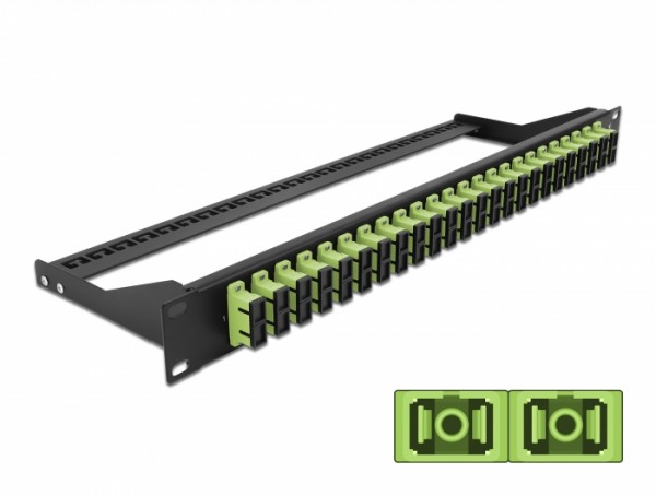 19? LWL Patchpanel 24 Port SC Duplex lindgrün, Delock® [43397]