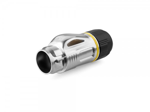 Industrie-Steckverbinder S2 - Unbestückter Stecker, Aussparung für RJ45 Stecker, Metall, M24, IP67, Good Connections®