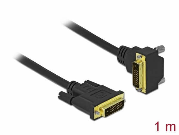 DVI Kabel 24+1 Stecker zu 24+1 Stecker gewinkelt 1 m, Delock® [85893]