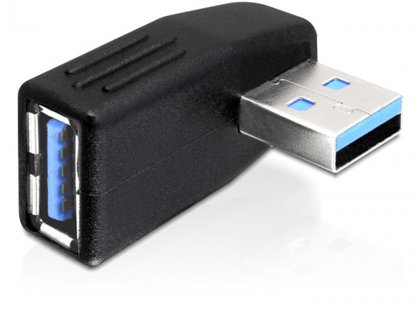 Adapter, USB 3.0, Stecker an Buchse, 270° (horizontal gewinkelt), Delock® [65342]