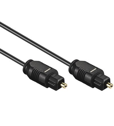 Anschlusskabel Toslink Stecker an Stecker, Ø 4mm, schwarz, 1,5m, Good Connections®