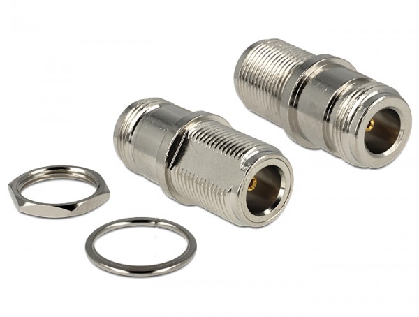 Adapter N Buchse an N Buchse zum Einbau, Delock® [88803]