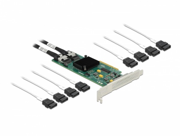 8 Port SATA PCI Express x8 Karte mit Anschlusskabel, Delock® [90061]