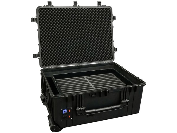 Good Connections® ATON2 T16C Tablet-Ladetrolley, USB-C™ Ausführung, aktive Belüftung, Zusatzsteckdosen, schwarz