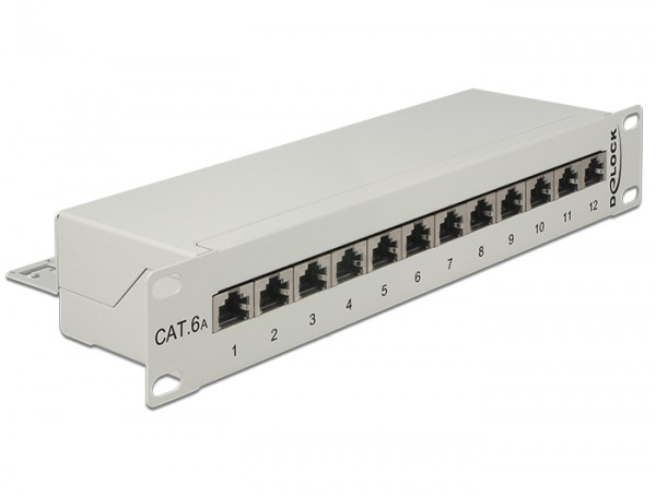 10" Patchpanel 12 Port Cat.6A grau, Delock® [43308]