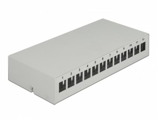 Keystone Patchpanel 12 Port grau, Delock® [43414]