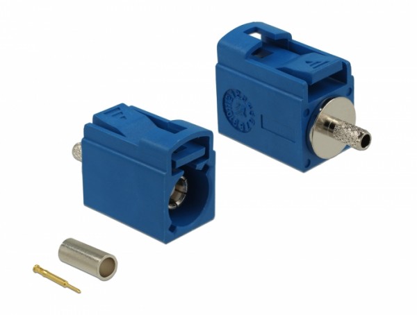 FAKRA C Buchse 21 mm (kurz) zum Crimpen, Delock® [89701]