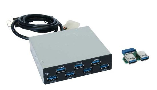 Hub, USB 3.0, 7 Port, intern als Einschub im PC, Exsys® [EX-1167]