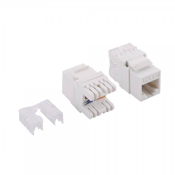 RJ45 Einbaubuchse Kat.6 ungeschirmt, 180° LSA Anschluss , LogiLink® [NK4005]