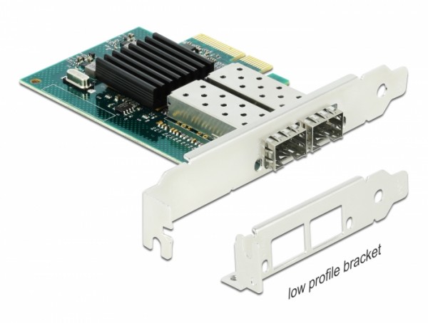 PCI Express x4 Karte 2 x SFP Gigabit LAN i82576, Delock® [90480]