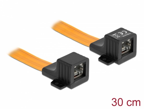 RJ45 FPC (Flexible Printed Circuit) Fensterdurchführung 30 cm, Delock® [87031]