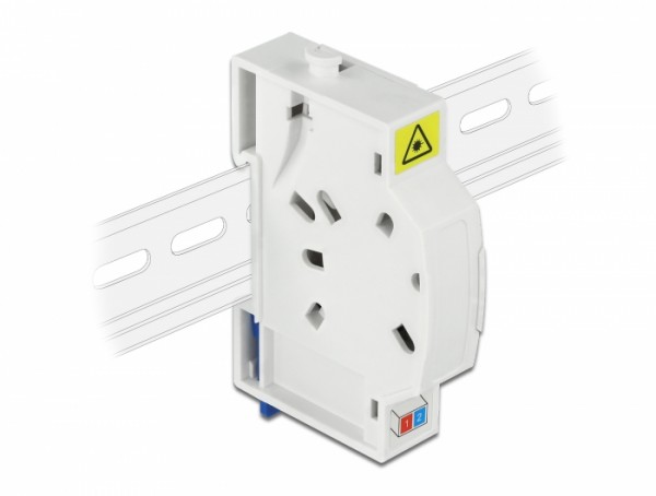 LWL Anschlussdose für Hutschiene 2 x SC Simplex oder LC Duplex, Delock® [85922]