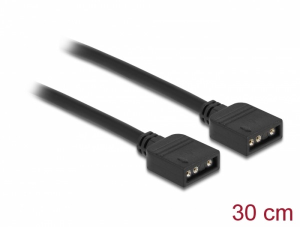 RGB Anschlusskabel 3 Pin für 5 V RGB / ARGB LED Beleuchtung 30 cm, Delock® [86013]