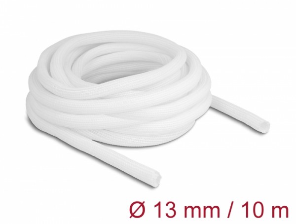 Geflechtschlauch selbstschließend 10 m x 13 mm weiß, Delock® [20813]