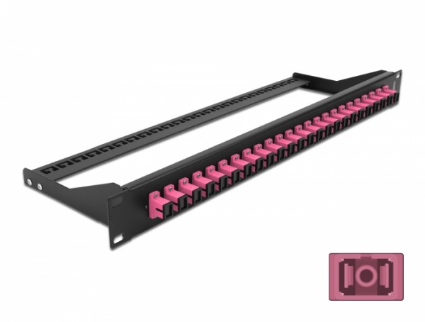 19? LWL Patchpanel 24 Port SC Simplex violett, Delock® [43384]