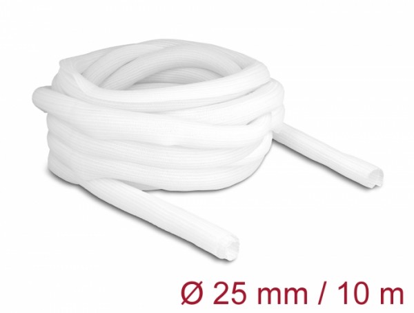 Geflechtschlauch selbstschließend 10 m x 25 mm weiß, Delock® [20816]