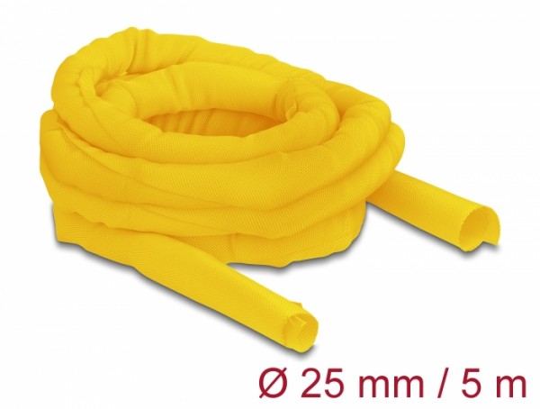 Gewebeschlauch selbstschließend hitzebeständig 5 m x 25 mm gelb, Delock® [20875]