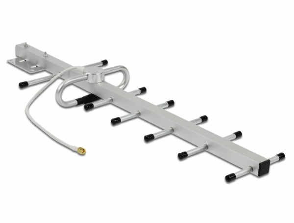 LPWAN 806 - 896 MHz Yagi Antenne SMA Stecker 10 dBi starr direktional Wand- und Mastmontage outdoor, Delock® [12569]