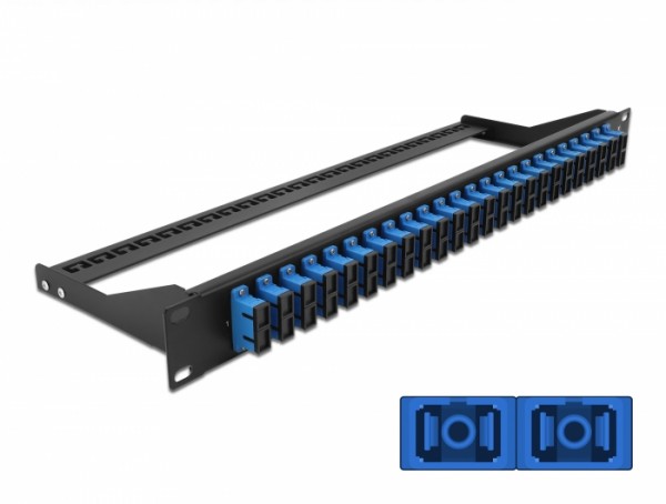 19? LWL Patchpanel 24 Port SC Duplex blau, Delock® [43392]