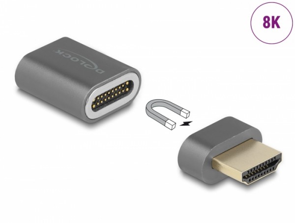 HDMI Adapter Stecker zu Buchse 8K 60 Hz magnetisch, Delock® [66684]