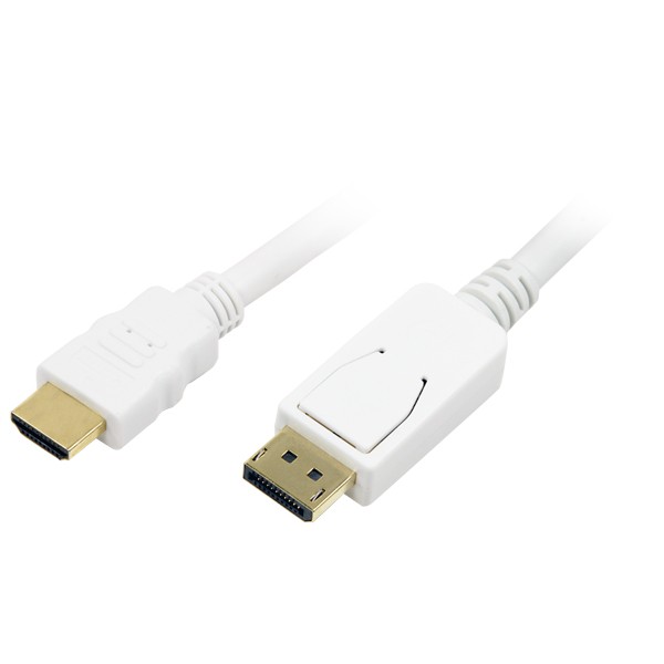 Anschlusskabel DisplayPort auf HDMI, weiß, 2m, LogiLink® [CV0055]