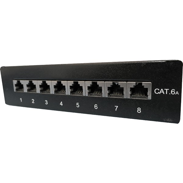 Patchpanel Cat. 6A STP, 12-port, geschirmt, grau, LogiLink® [NP0019]