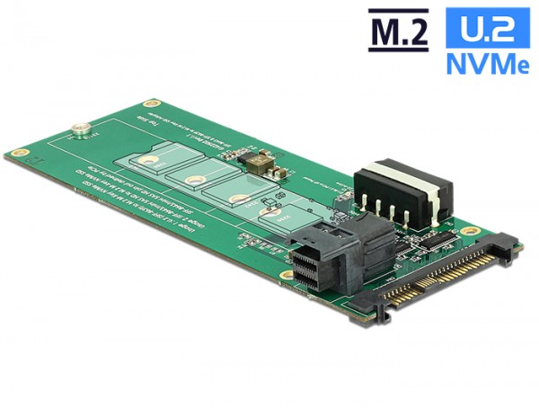 Konverter U.2 SFF-8639 / SFF-8643 NVMe an 1x M.2 Key M, Delock® [62945]