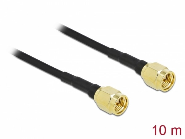 Antennenkabel SMA Stecker zu SMA Stecker LMR/CFD100 10 m low loss, Delock® [90471]