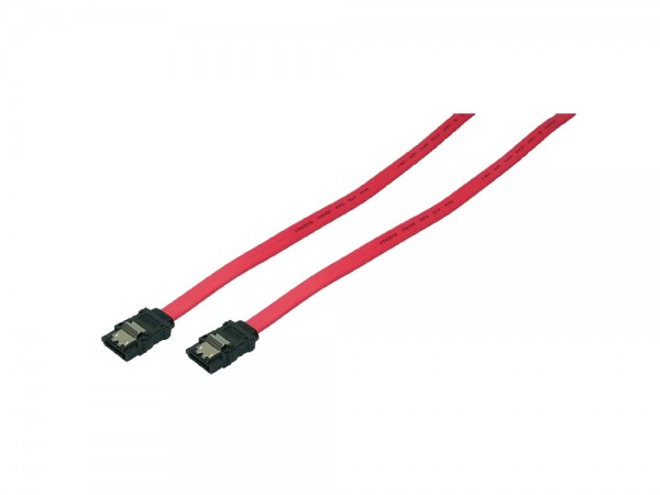 SATA 6 GBit/s Anschlusskabel mit Sicherungslasche, rot, 0,9m, LogiLink® [CS0008]