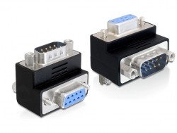 Adapter, Sub-D 9pin Stecker an Buchse, 270° gewinkelt, Delock® [65267]