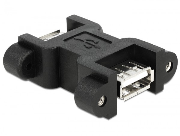 Adapter USB 2.0 Typ A Buchse an USB Typ A Buchse mit Schraubanschluss, Delock® [65559]