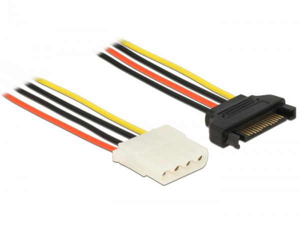 Stromkabel SATA 15 Pin Buchse an 4 Pin Buchse 100 cm, Delock® [60140]