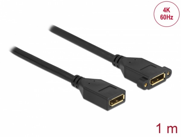 DisplayPort 1.2 Kabel Buchse zu Buchse zum Einbau 4K 60 Hz 1 m, Delock® [87100]