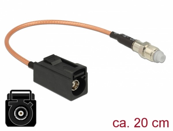 Antennenkabel FAKRA A Buchse an FME Buchse RG-316, 0,2m, Delock® [89680]