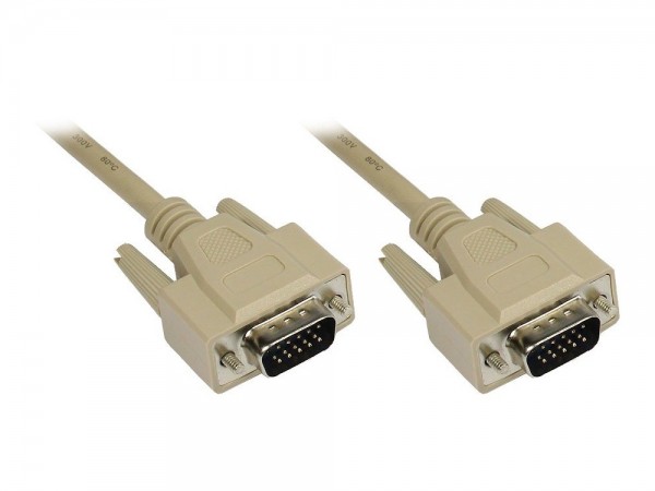 Anschlusskabel VGA Stecker an Stecker, grau, 5m, LogiLink® [CV0027]