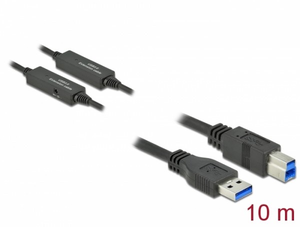 Aktives USB 3.2 Gen 1 Kabel USB Typ-A zu USB Typ-B 10 m , Delock® [85380]