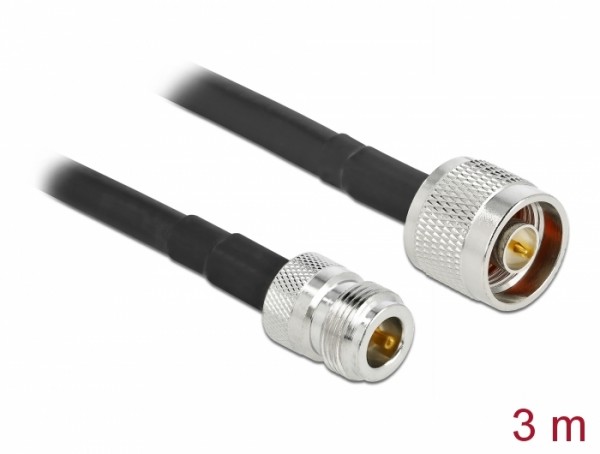 Antennenkabel N Stecker zu N Buchse LMR/CFD300 3 m low loss , Delock® [90457]