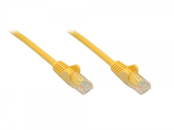 Patchkabel, Cat. 6, U/UTP, gelb, 10m, Good Connections®