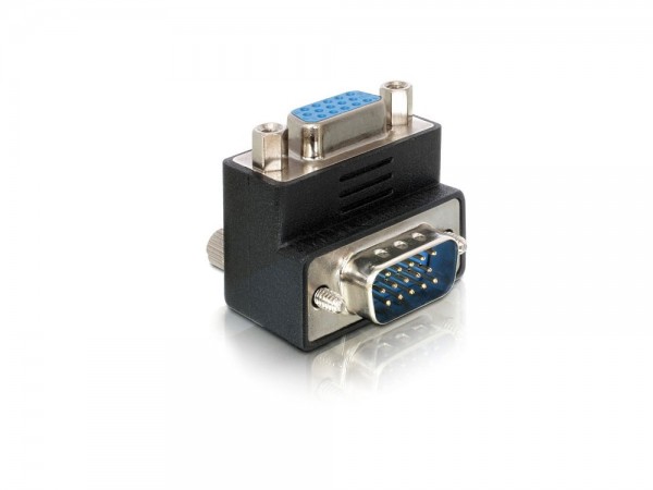 Adapter VGA Stecker an VGA Buchse 90°gewinkelt, Delock® [65171]