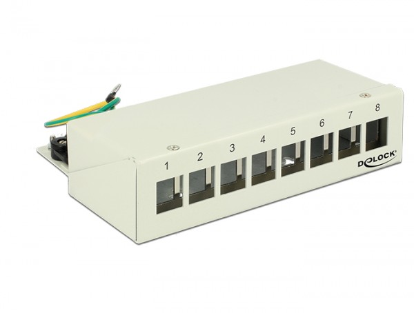 Keystone Desktop Patchpanel 8 Port grau, Delock® [43336]